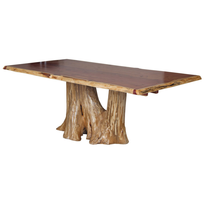 Loon Peak® Guisborough Log Stump Solid Wood Dining Table Wayfair